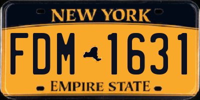 NY license plate FDM1631