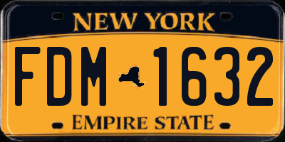 NY license plate FDM1632