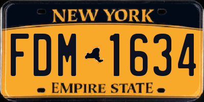NY license plate FDM1634