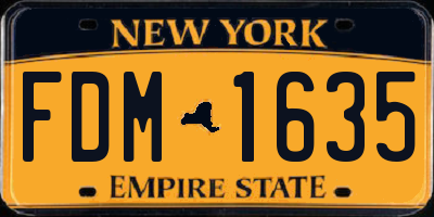 NY license plate FDM1635