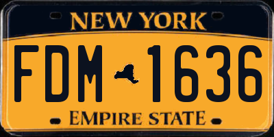NY license plate FDM1636