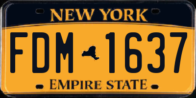 NY license plate FDM1637