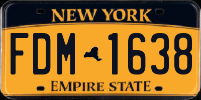 NY license plate FDM1638