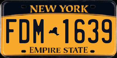 NY license plate FDM1639