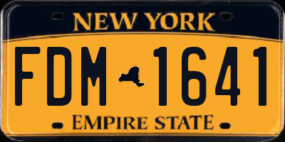 NY license plate FDM1641
