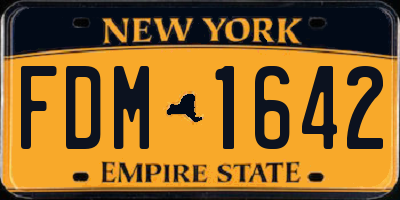 NY license plate FDM1642