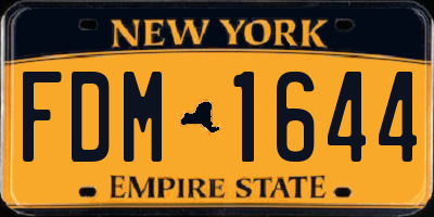 NY license plate FDM1644