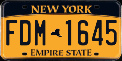 NY license plate FDM1645