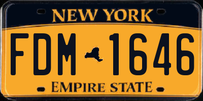 NY license plate FDM1646