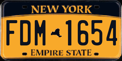 NY license plate FDM1654