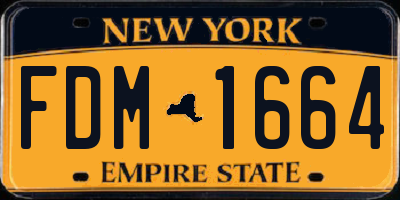 NY license plate FDM1664
