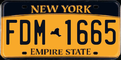 NY license plate FDM1665