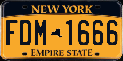 NY license plate FDM1666