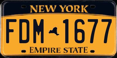 NY license plate FDM1677