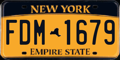 NY license plate FDM1679