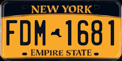 NY license plate FDM1681