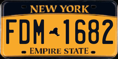 NY license plate FDM1682