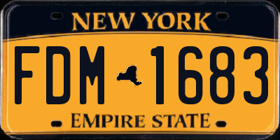 NY license plate FDM1683