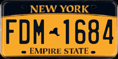 NY license plate FDM1684