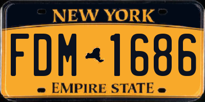 NY license plate FDM1686