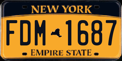 NY license plate FDM1687