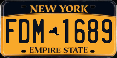 NY license plate FDM1689