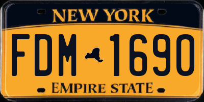 NY license plate FDM1690