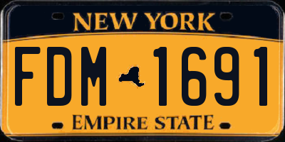 NY license plate FDM1691
