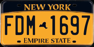 NY license plate FDM1697