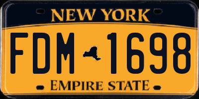 NY license plate FDM1698
