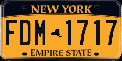 NY license plate FDM1717