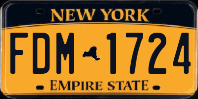 NY license plate FDM1724