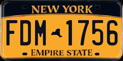 NY license plate FDM1756