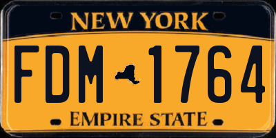 NY license plate FDM1764