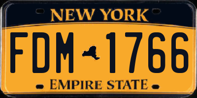 NY license plate FDM1766