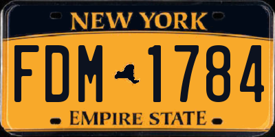 NY license plate FDM1784