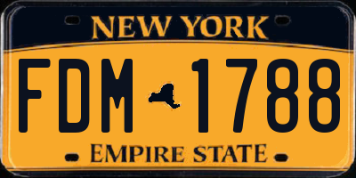 NY license plate FDM1788
