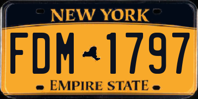 NY license plate FDM1797