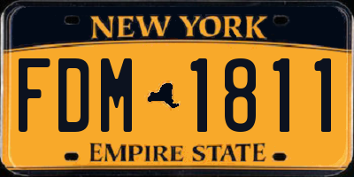 NY license plate FDM1811