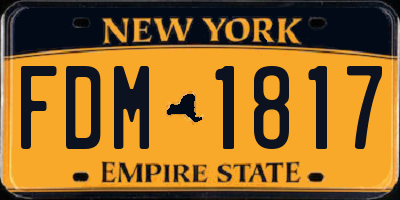 NY license plate FDM1817