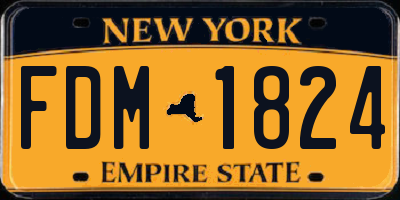 NY license plate FDM1824