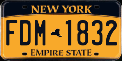NY license plate FDM1832