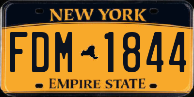 NY license plate FDM1844