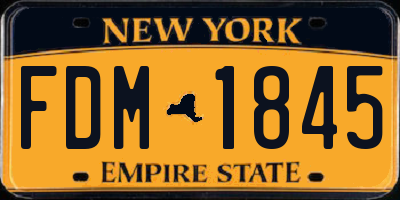 NY license plate FDM1845