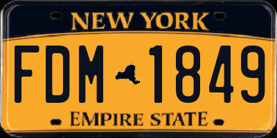 NY license plate FDM1849