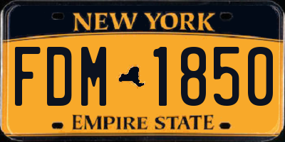 NY license plate FDM1850