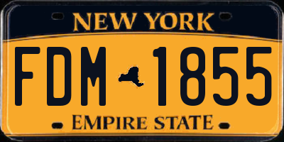 NY license plate FDM1855