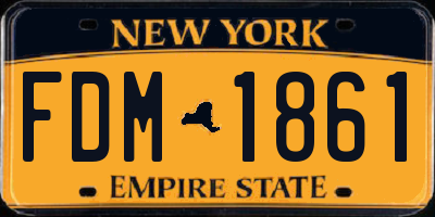NY license plate FDM1861