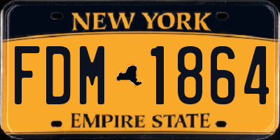 NY license plate FDM1864
