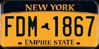NY license plate FDM1867